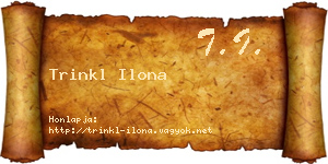 Trinkl Ilona névjegykártya